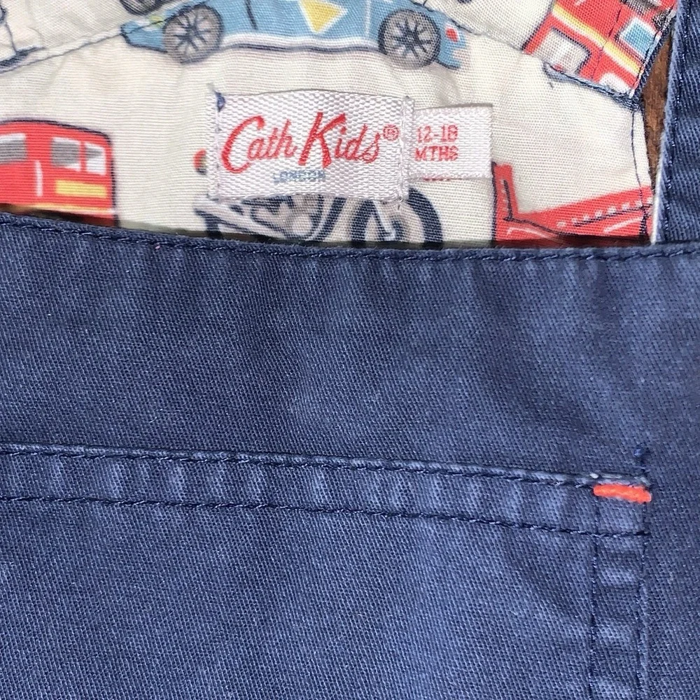 Cath‎ Kids London Infant Boys Bid Coveralls Blue Trucks Snaps 12-18mo Trucks Hem